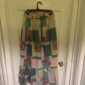 Simply Southern Colorful Patchwork Maxi Skirt